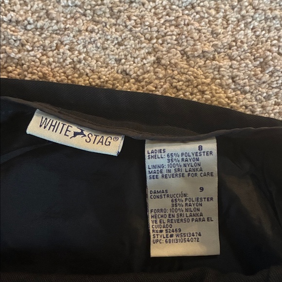 White Stag Black Mini Skirt Button Detail - Picture 4 of 6